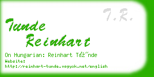 tunde reinhart business card